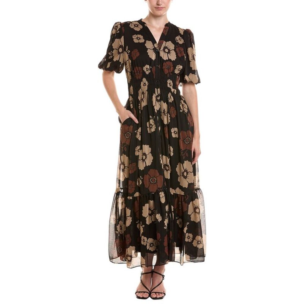 Taylor Womens  Midi Dress, Black